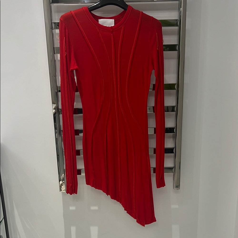 Elegant Red Asymmetrical Dress